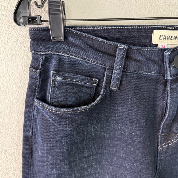 L’AGENCE Marjorie Straight Leg Mid Rise Jean Maverick Denim Casual Women’s 24 - Picture 6 of 12